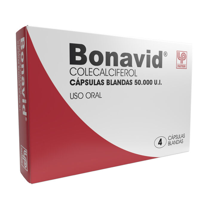 Bonavid (Colecalciferol) 50.000 UI x 4 caps blandas Pasteur