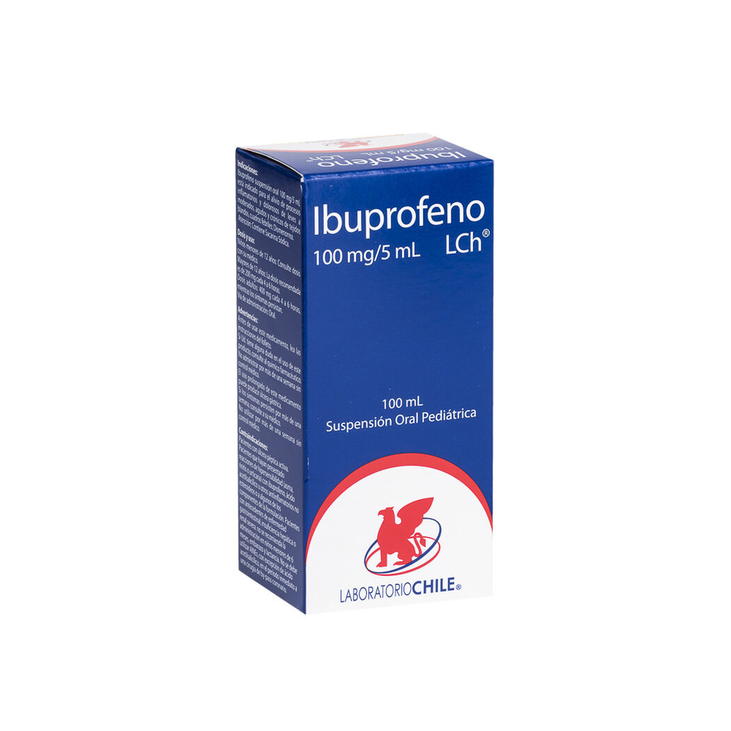 Ibuprofeno 100mg/5mL x 100mL Suspensión BE