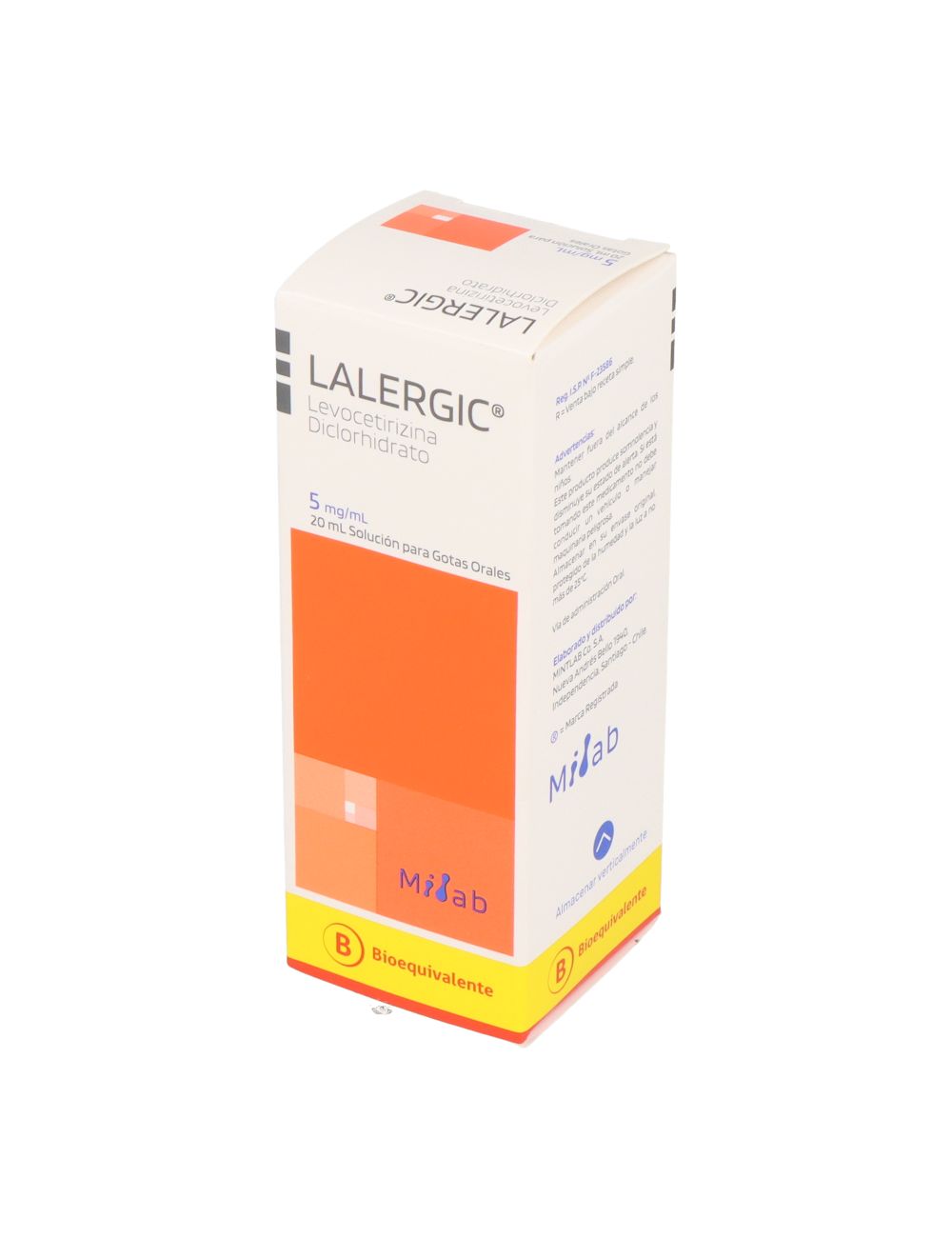 Lalergic (Levocetirizina) 5mg/ml 20 ml solución para gotas Mintlab