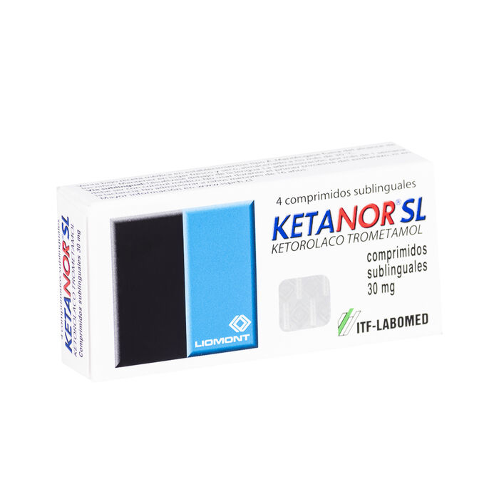 Ketanor SL (Ketorolaco) 30 mg x 4 com sublingual Liomont