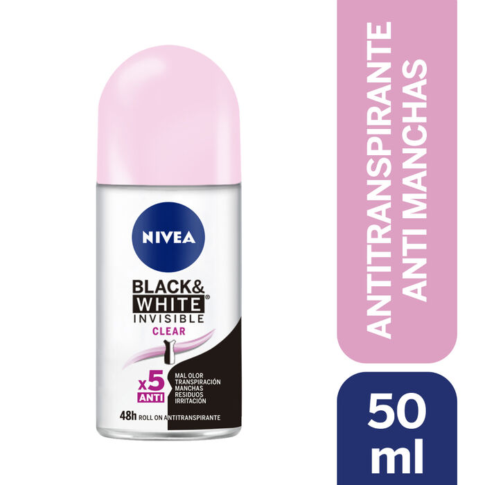 Desodorante nivea black&white clear roll on
