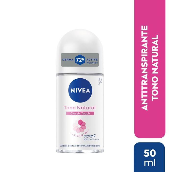 Desodorante Nivea aclarado nat beauty touch roll on