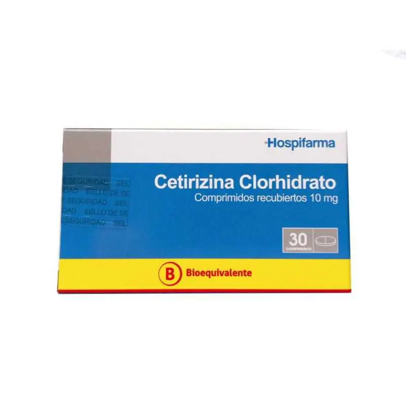 Cetirizina clorhidrato 10 mg x 30 comp BE