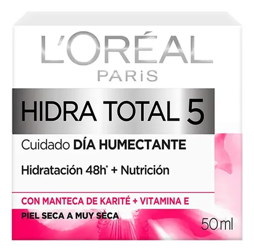 Crema de Dia Hidratante Hidra-Total 5 con manteca de Karite+vitamina E x 50 ml
