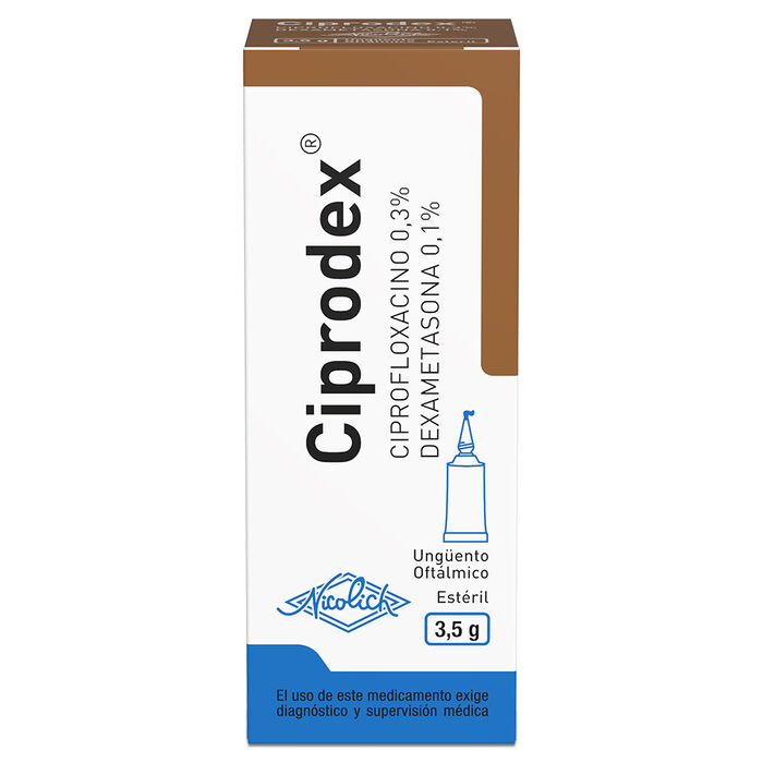 Ciprodex ung oft 3,5 g(Ciprofloxacino 0.3 g/ Da 0.1) Saval