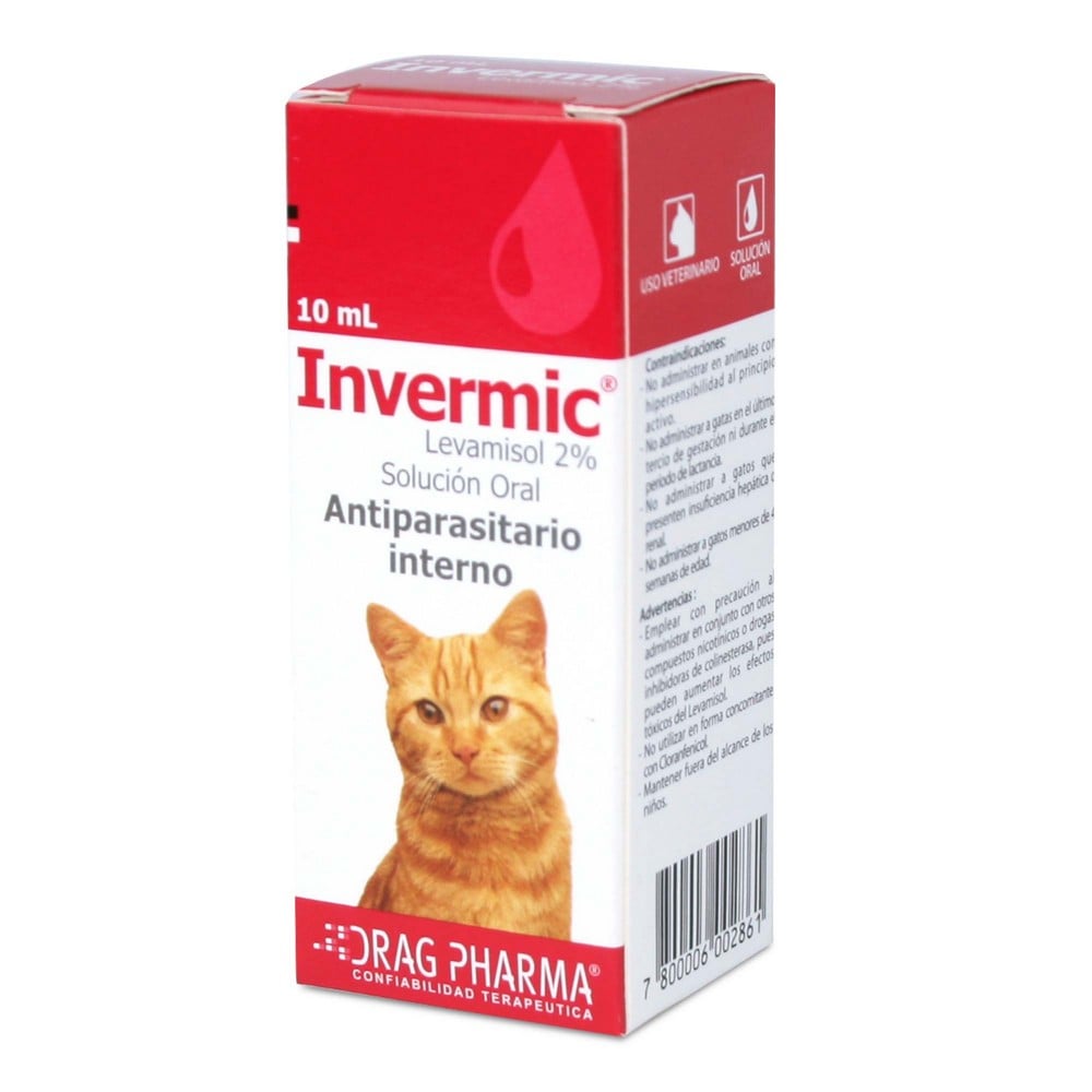 Invermic 2 % gato sol oral gotas 10 ml