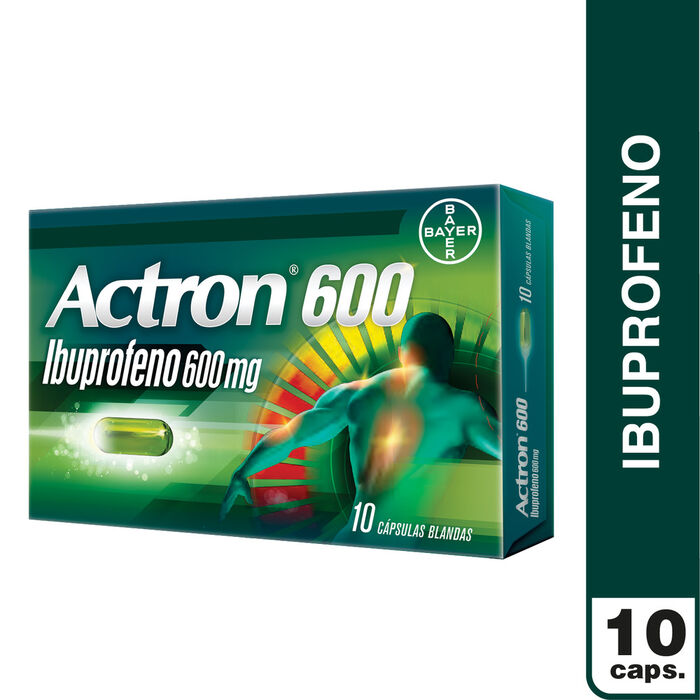 Actron  ( Ibuprofeno ) 600 mg x 10 Cap Bayer