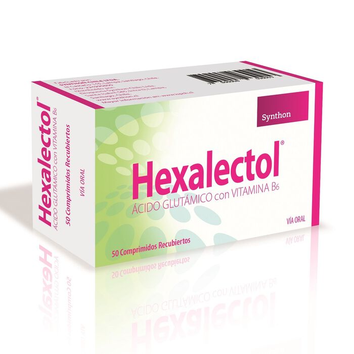Hexalectol (Ácido Glutámico con Vit B6) x 50 comp Synthon