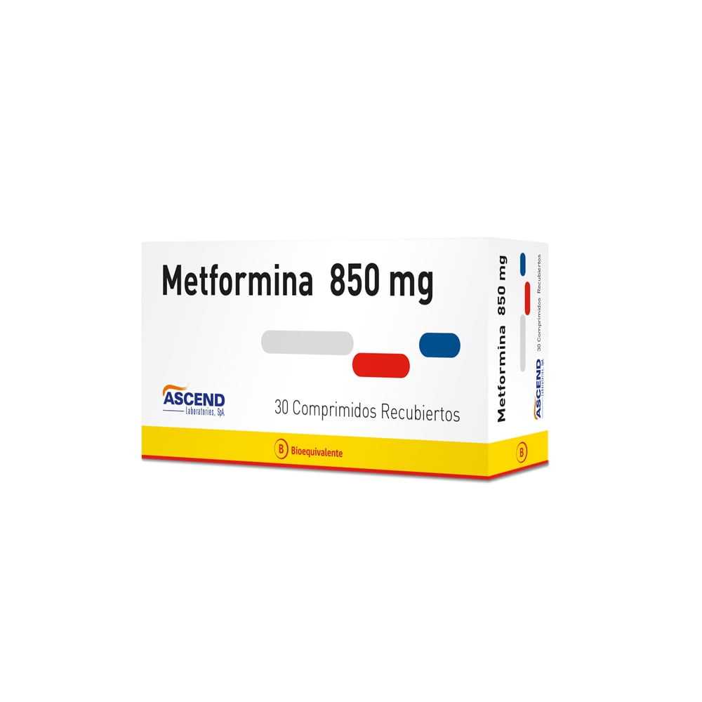 Metformina clorhidrato 850 mg x 30 Comp Rec BE