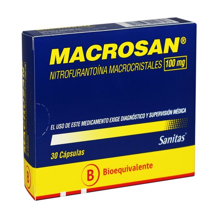 Macrosan (Nitrofurantoina) 100mg x 30 Cap. Sanitas