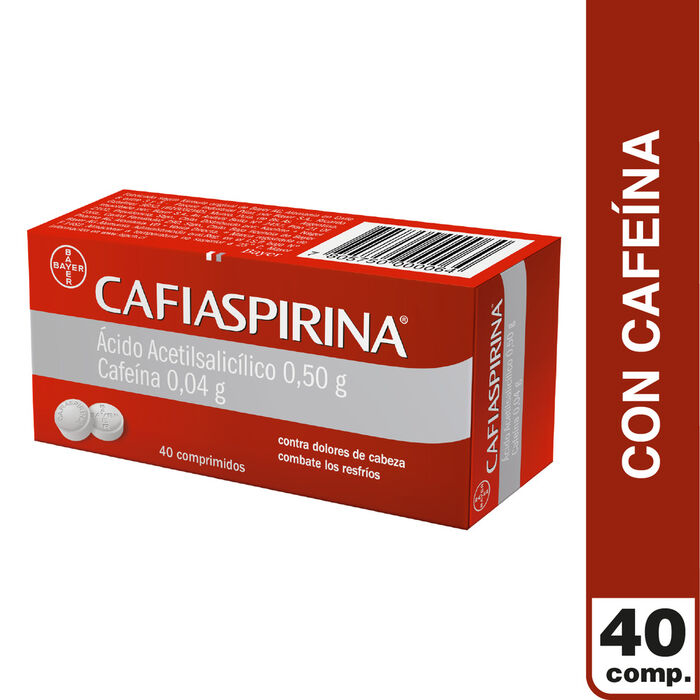 Cafiaspirina (Acido acetilsal.+cafeina) 500 mg x 40 comp