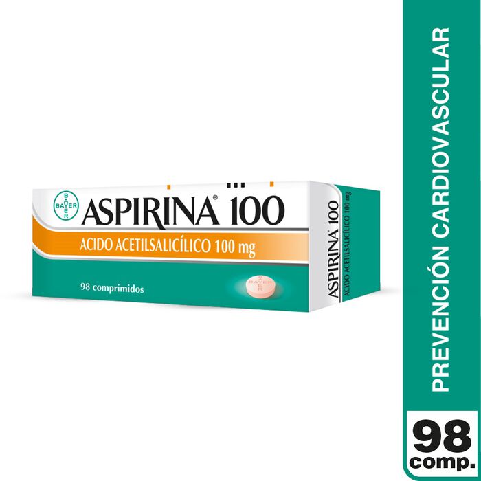 Aspirina 100 mg (acido acetilsalicilico) x 98 comp Bayer