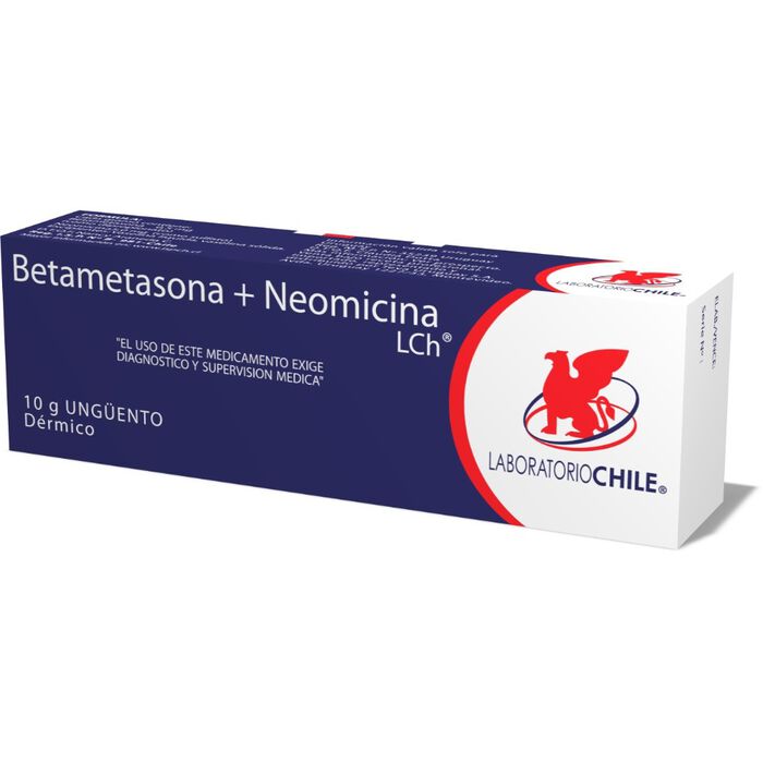 Betametasona+Neomicina 10 g Ungüento dérmico Lab. Chile