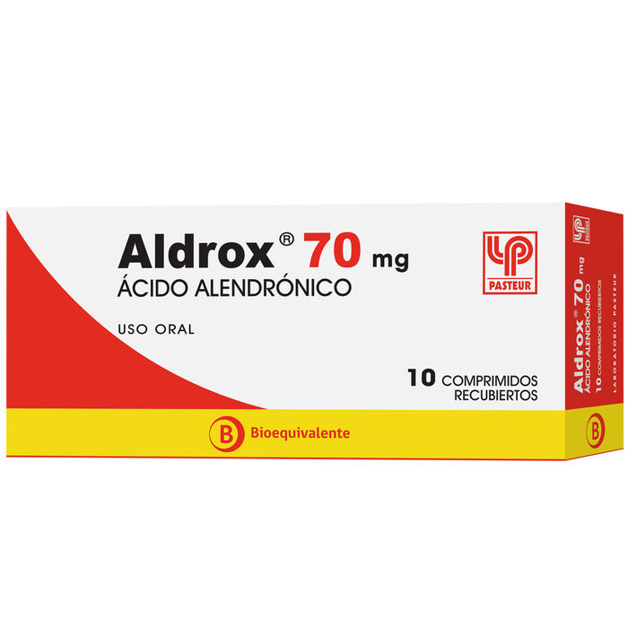 Aldrox (Ácido alendrónico) 70 mg x 10 Comp.Rec Pasteur
