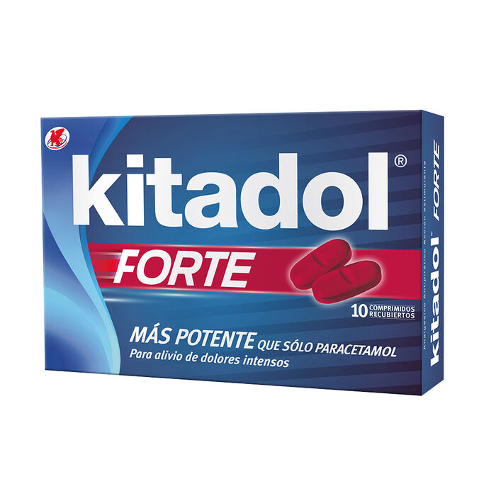 Kitadol Forte (Paracetamol/Cafeína) 500mg/50mg x 10 Comp.