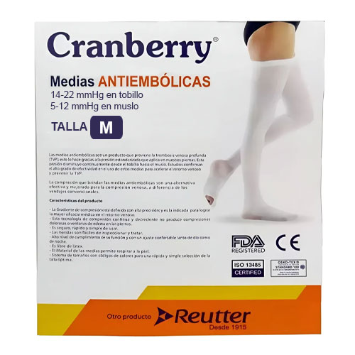 Medias antiembolicas talla M Cranberry