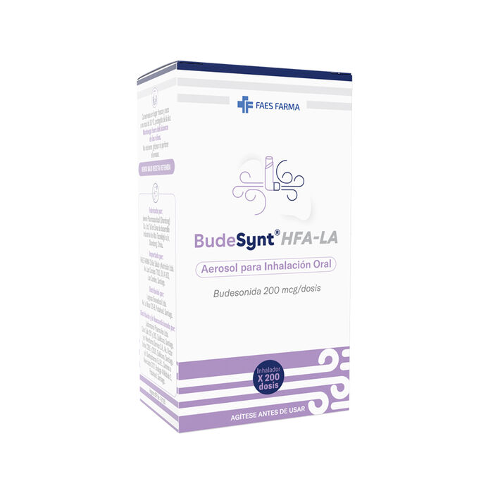 Budesonida 200 mcg/dosis Aerosol para inhalación oral BE