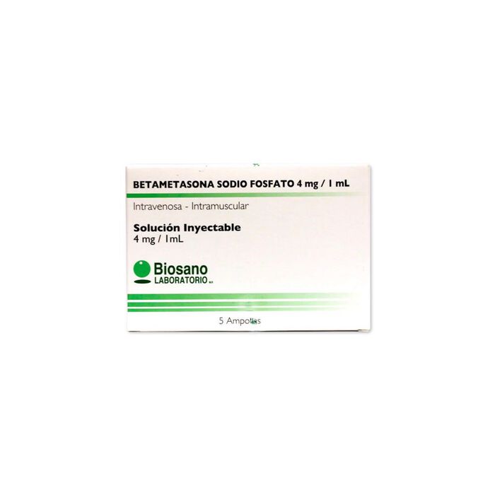 Betametasona 4mg/mL X 5 Ampollas Biosano