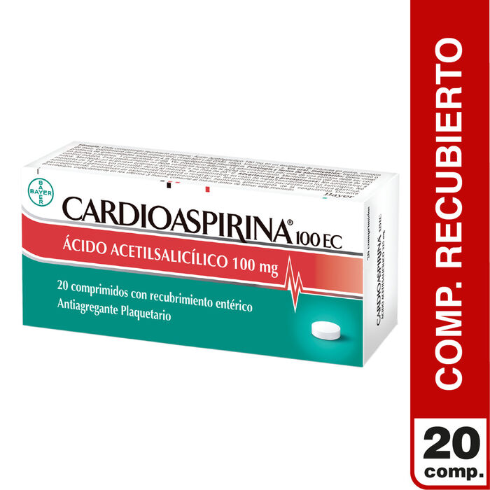 Cardioaspirina (Ácido acetilsalicílico) 100 mg x 20 comp Bayer