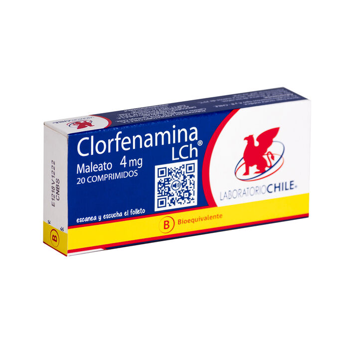 Clorfenamina maleato 4 mg x 20 Comp BE