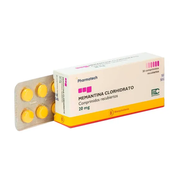 Memantina Clorhidrato 20 mg x 30 Comp. Rec. Pharmatech