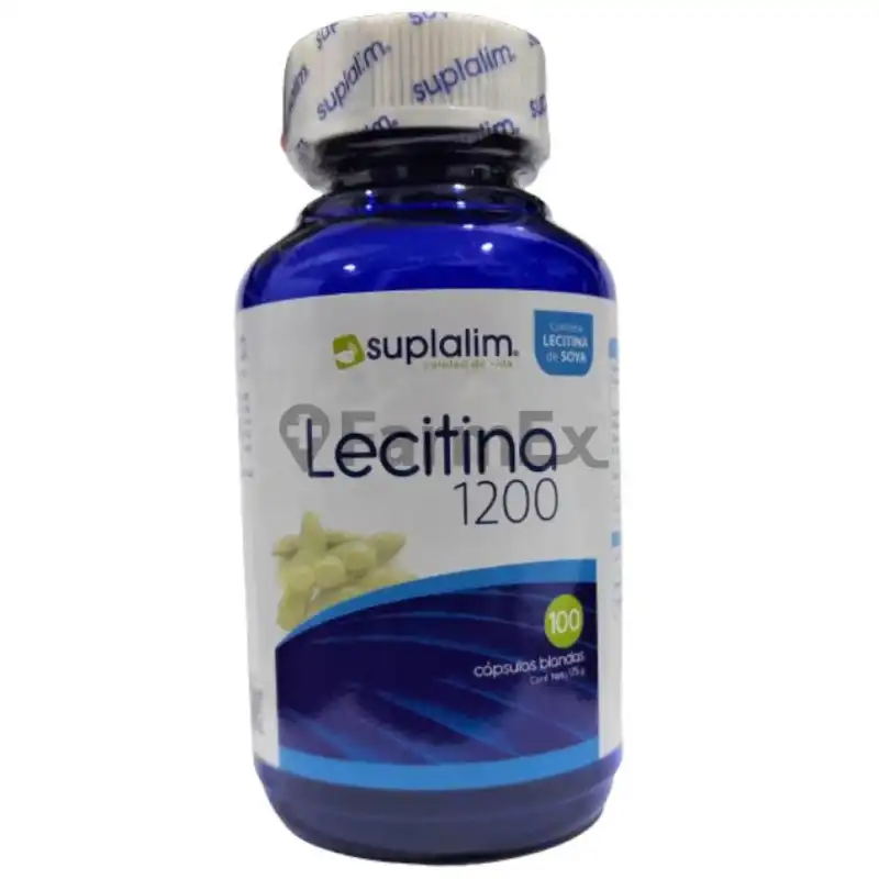 Lecitina de soya 1200 mg x 100 capt Suplalim
