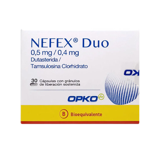 Nefex Duo (Dutasterida/ Tamsulosina clorhidrato) 0.5 mg/ 0.4 mg x 30 cap Opko
